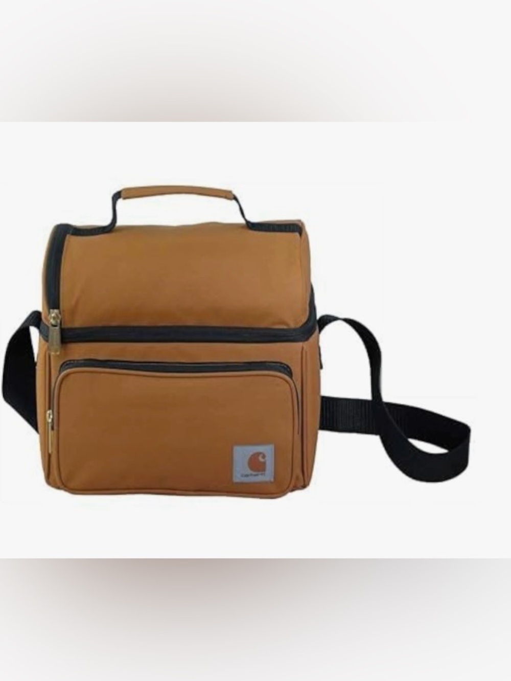 Carhartt Tan Canvas Lunch Tote with Black Trim